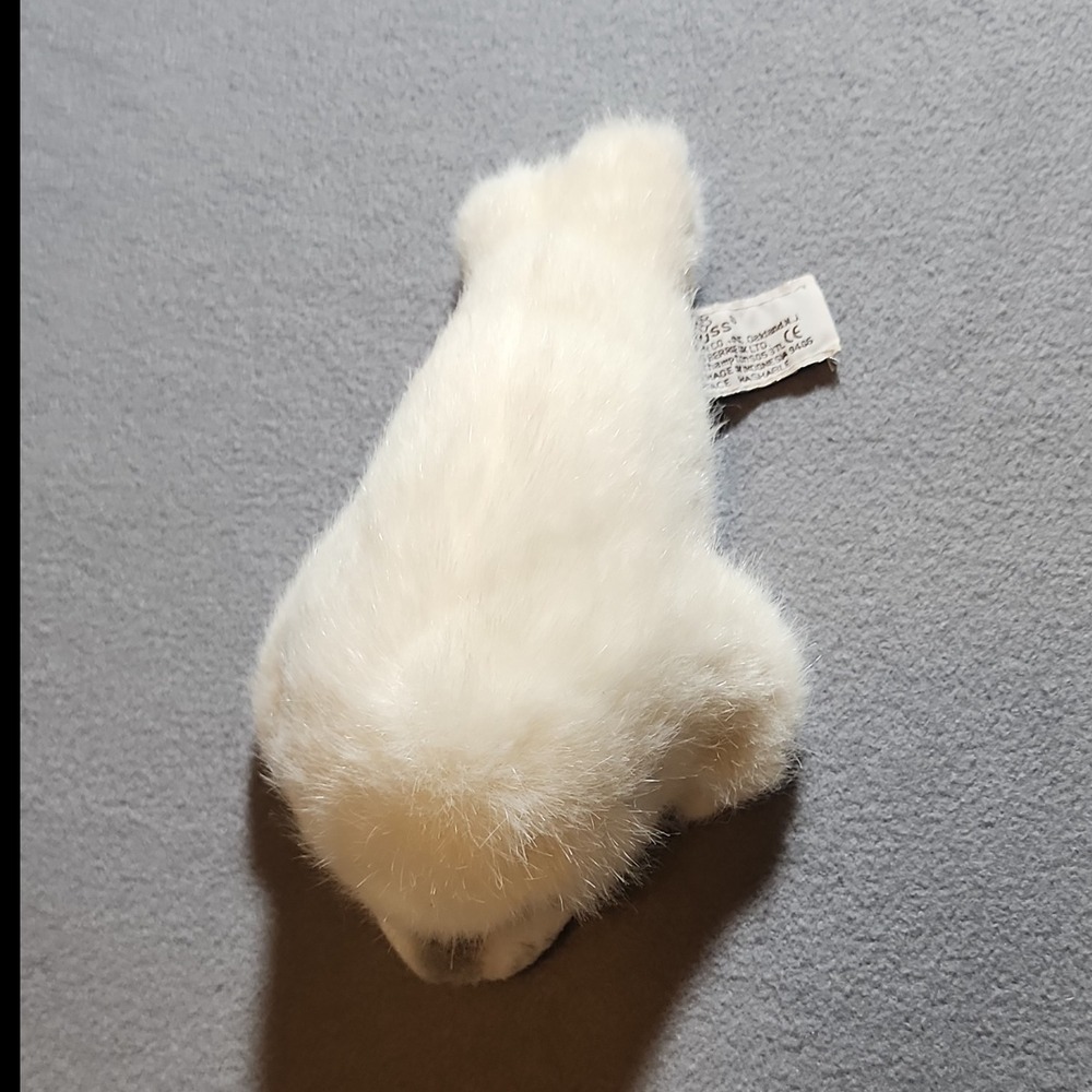 Russ Small White Plush Bear Stuffed Animal 9405, 6-14in, Age Level 3-4 Years